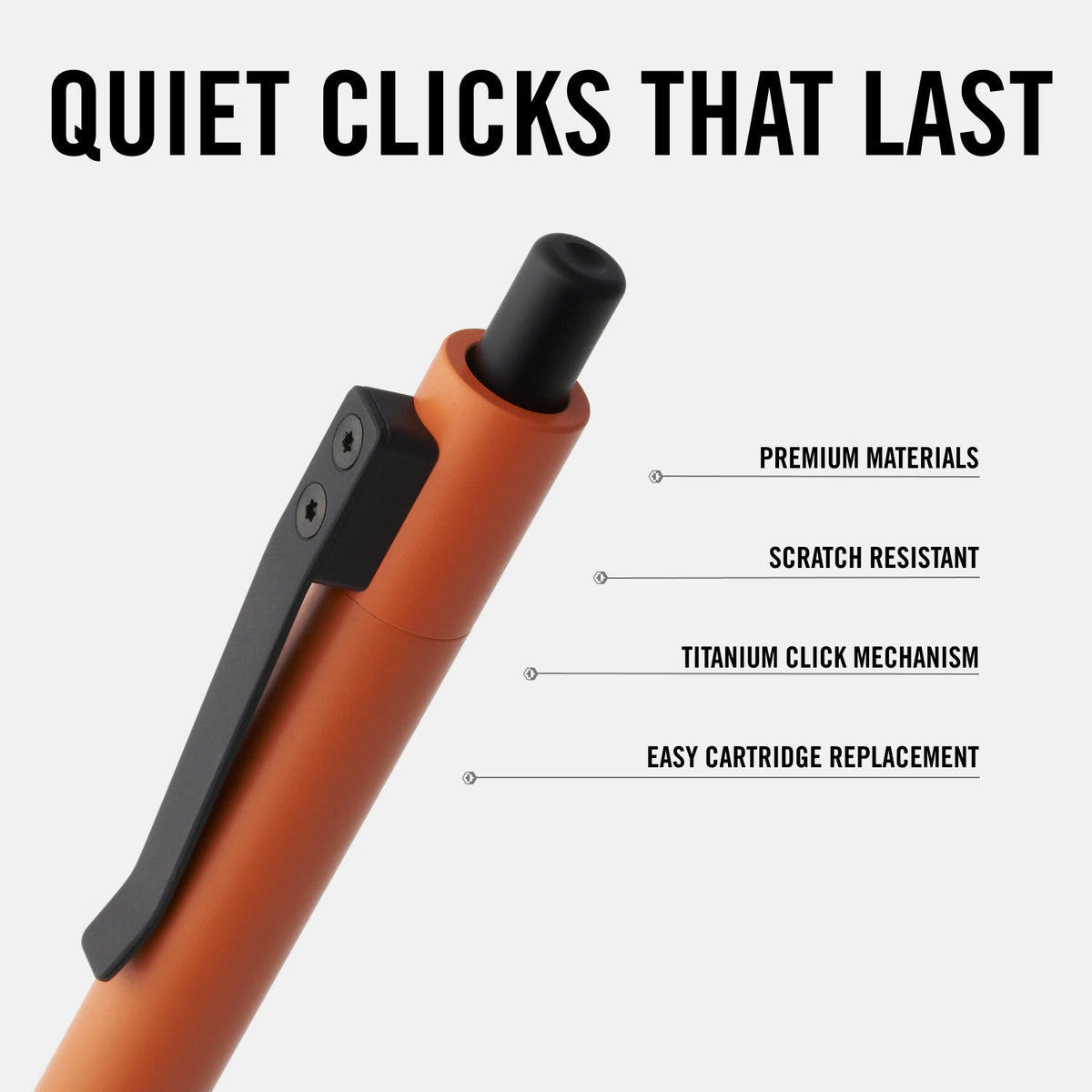 Ridge Click Pen - Just Peachy
