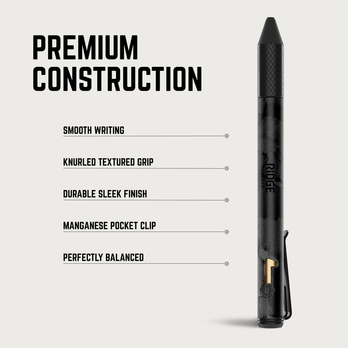 Ridge Bolt Action Pen - Brass