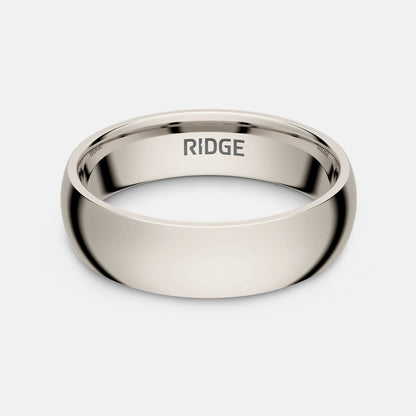 6mm Rounded Ring Set - Platinum - Tantalum Carbide