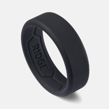 8mm Silicone Ring Set - Royal Black