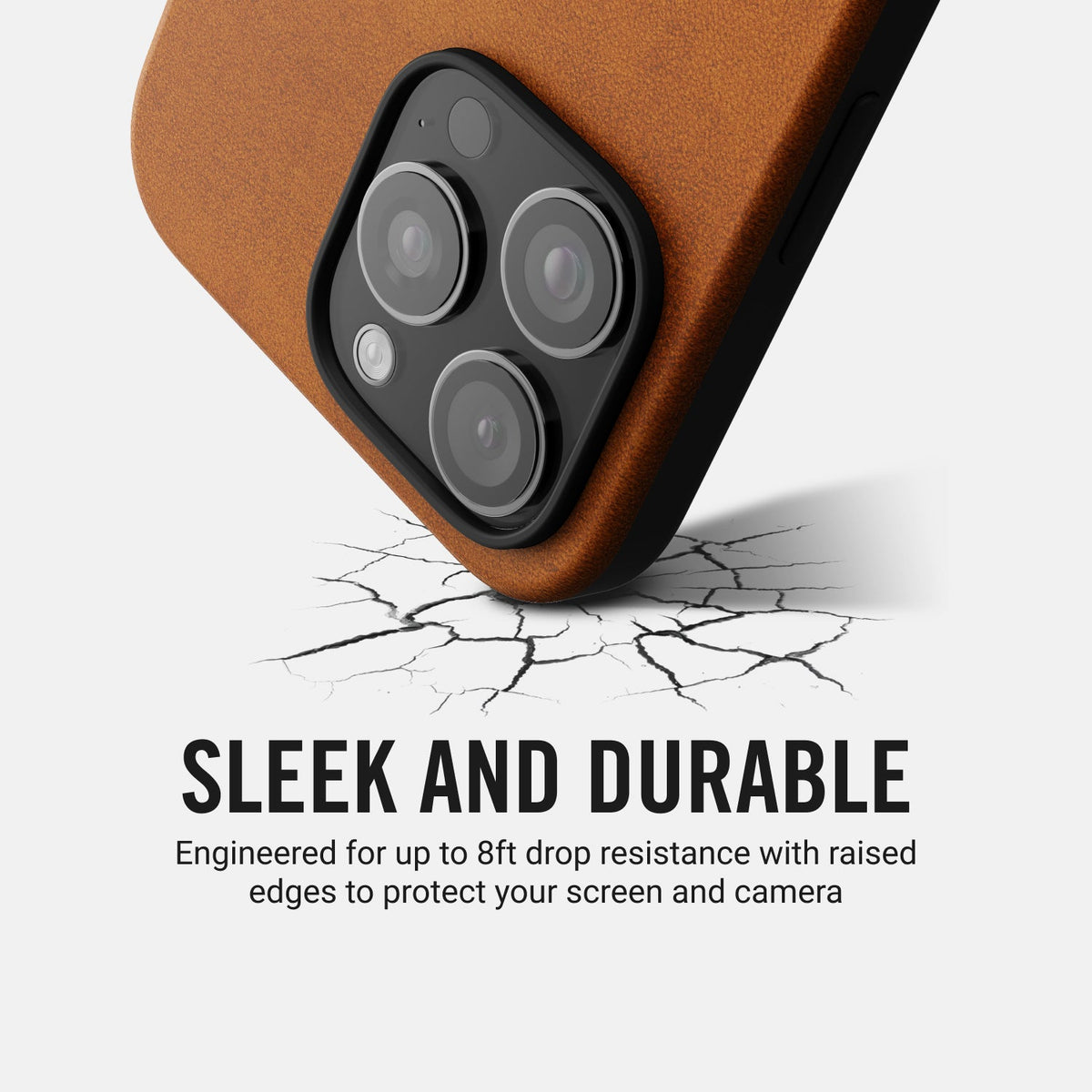 Ridge Phone Case - Tobacco Brown Leather - iPhone 16 Pro